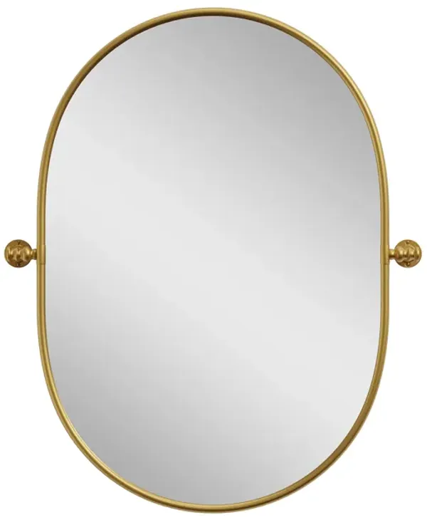 23*32 Oval Framed Gold Wall Mirror Bathroom Vanity Mirror (Set Of 2)