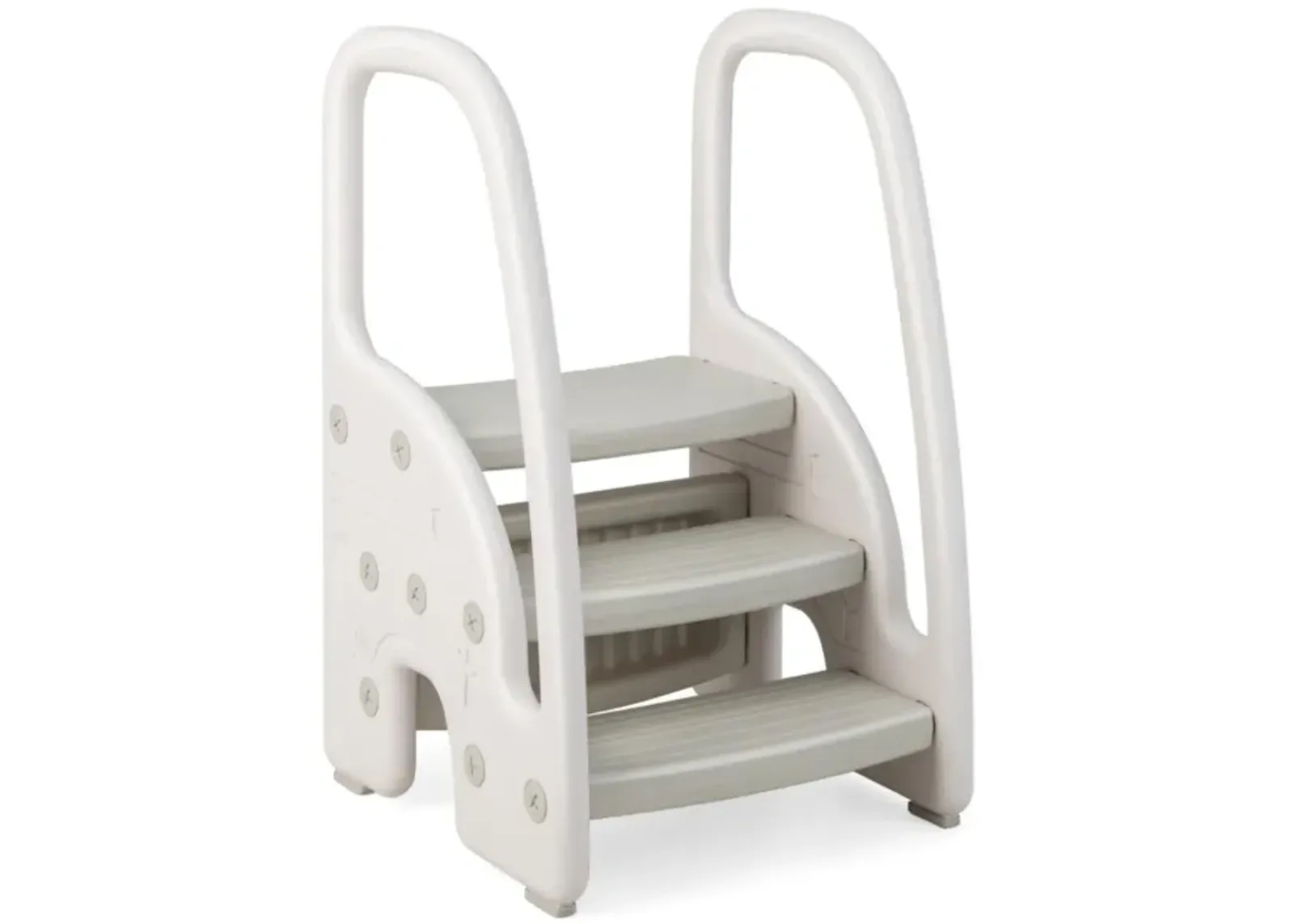 Hivvago 3-Step Stool with Safety Handles and Non-slip Pedals for Toddlers