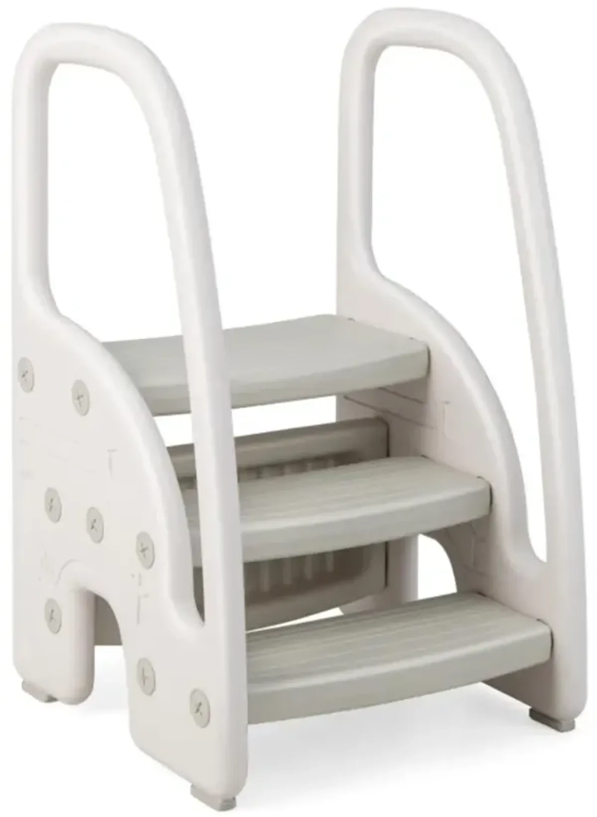 Hivvago 3-Step Stool with Safety Handles and Non-slip Pedals for Toddlers