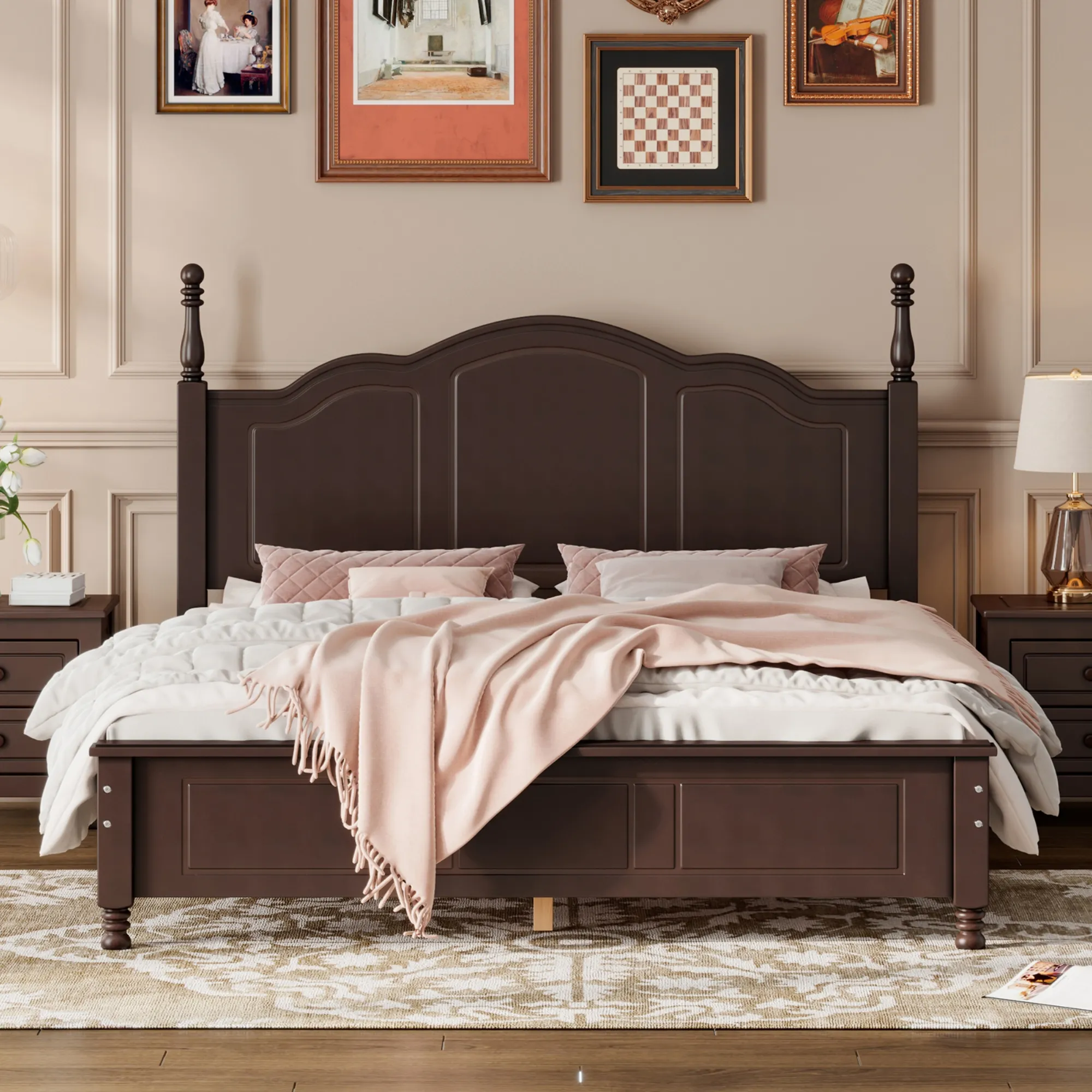 Merax Retro Style Platform Bed