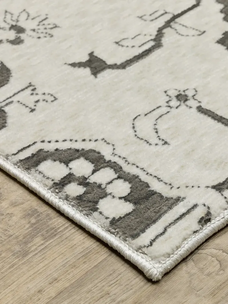 Intrigue 3'10" x 5'5" Ivory Rug