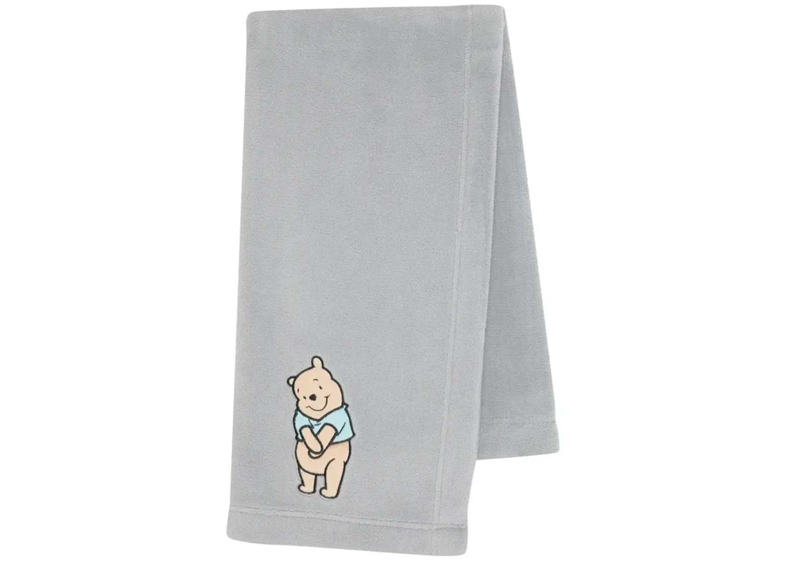 Lambs & Ivy Disney Baby Winnie the Pooh Hugs Gray Soft Fleece Baby Blanket