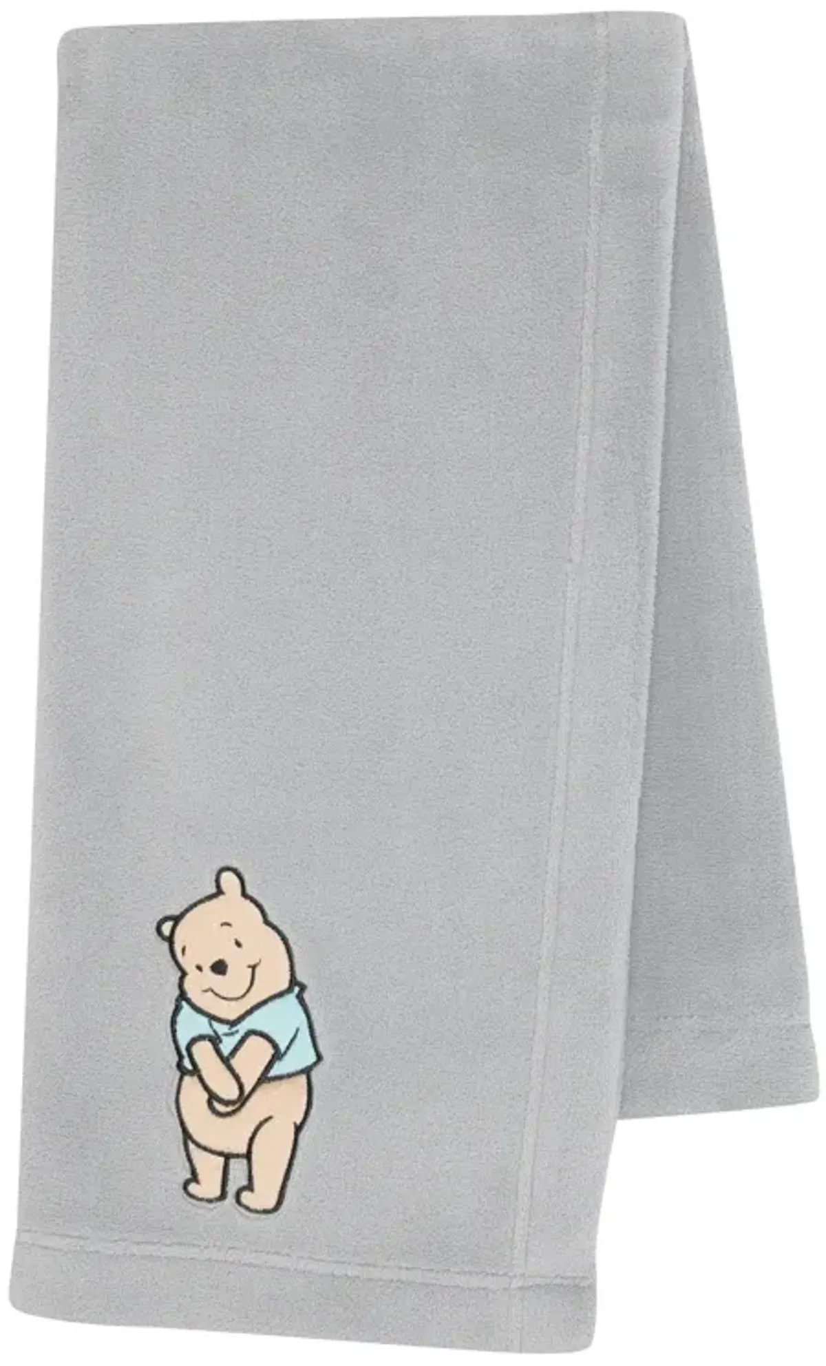 Lambs & Ivy Disney Baby Winnie the Pooh Hugs Gray Soft Fleece Baby Blanket