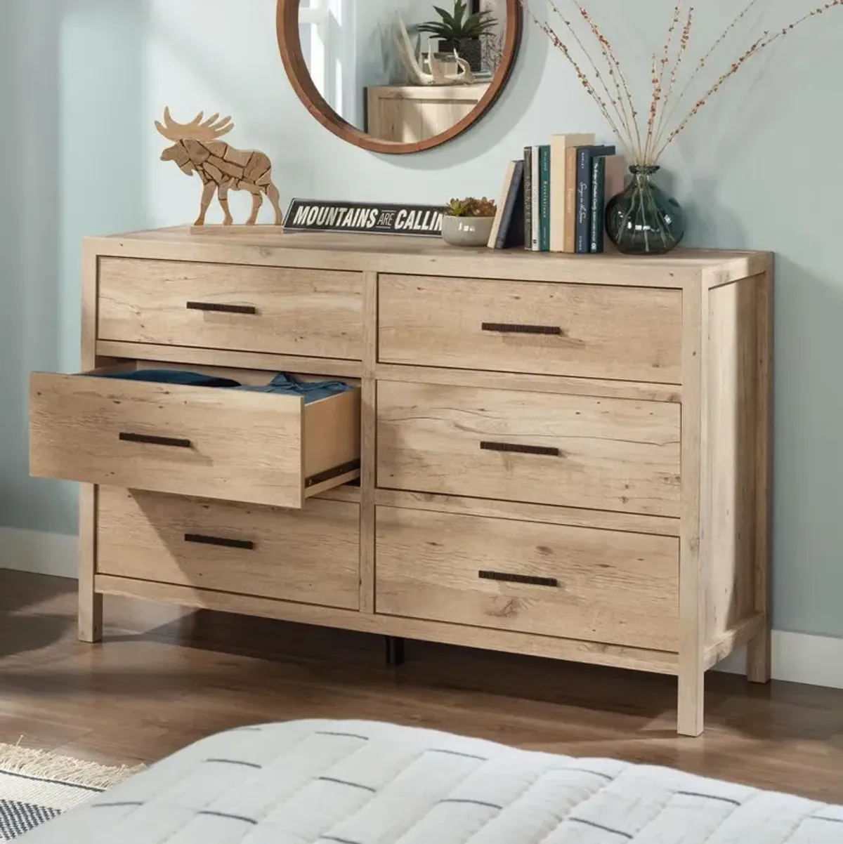 Sauder Pacific View 6 Dresser Prime Oak