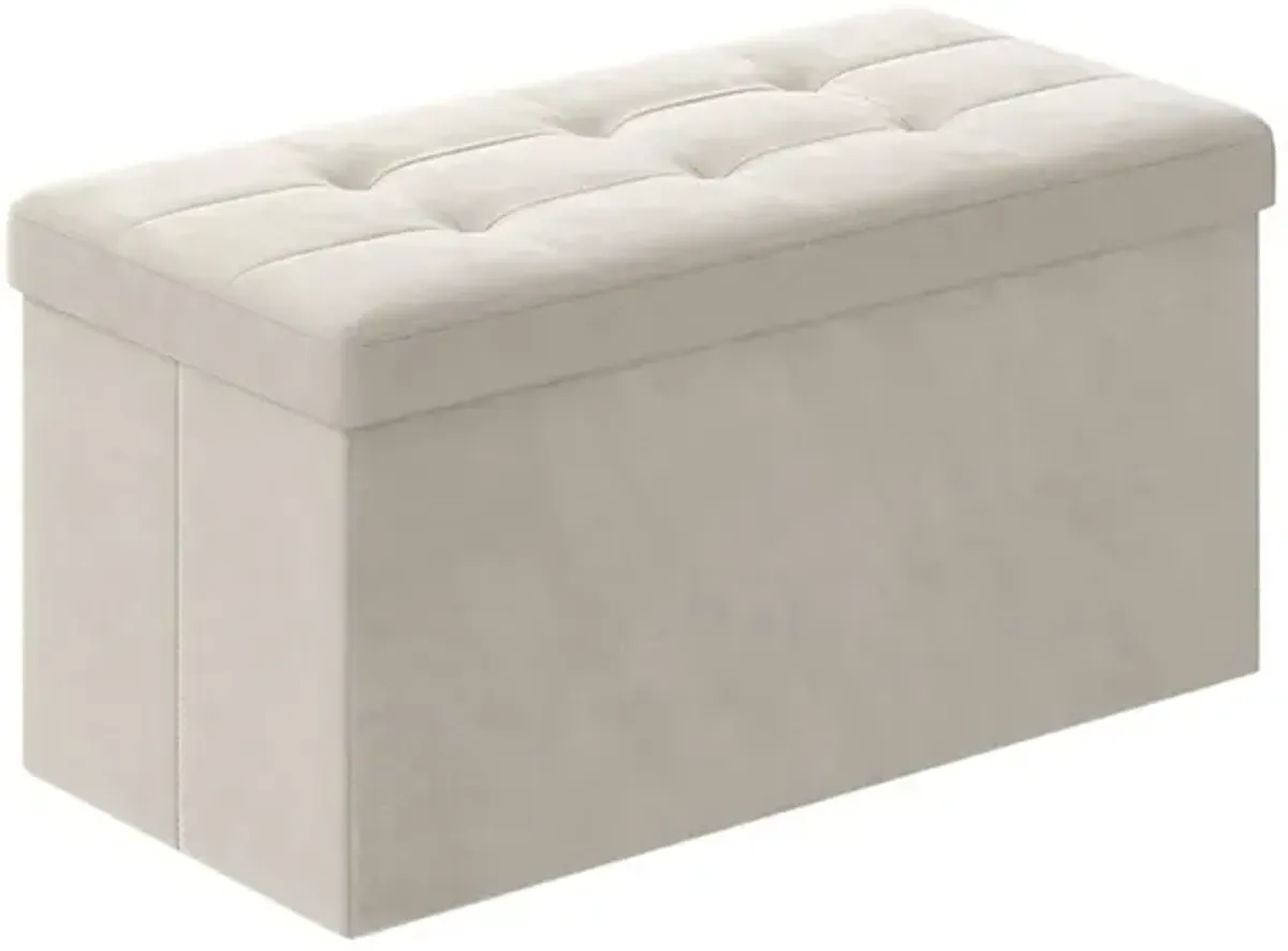 Foldable Storage Ottoman Bench for Space-Saving and Versatile Storage Solutions