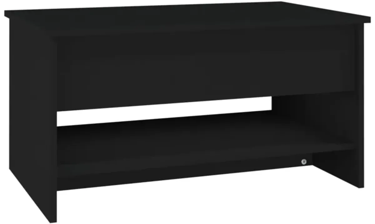 vidaXL Coffee Table Black 31.5"x19.7"x15.7" Engineered Wood