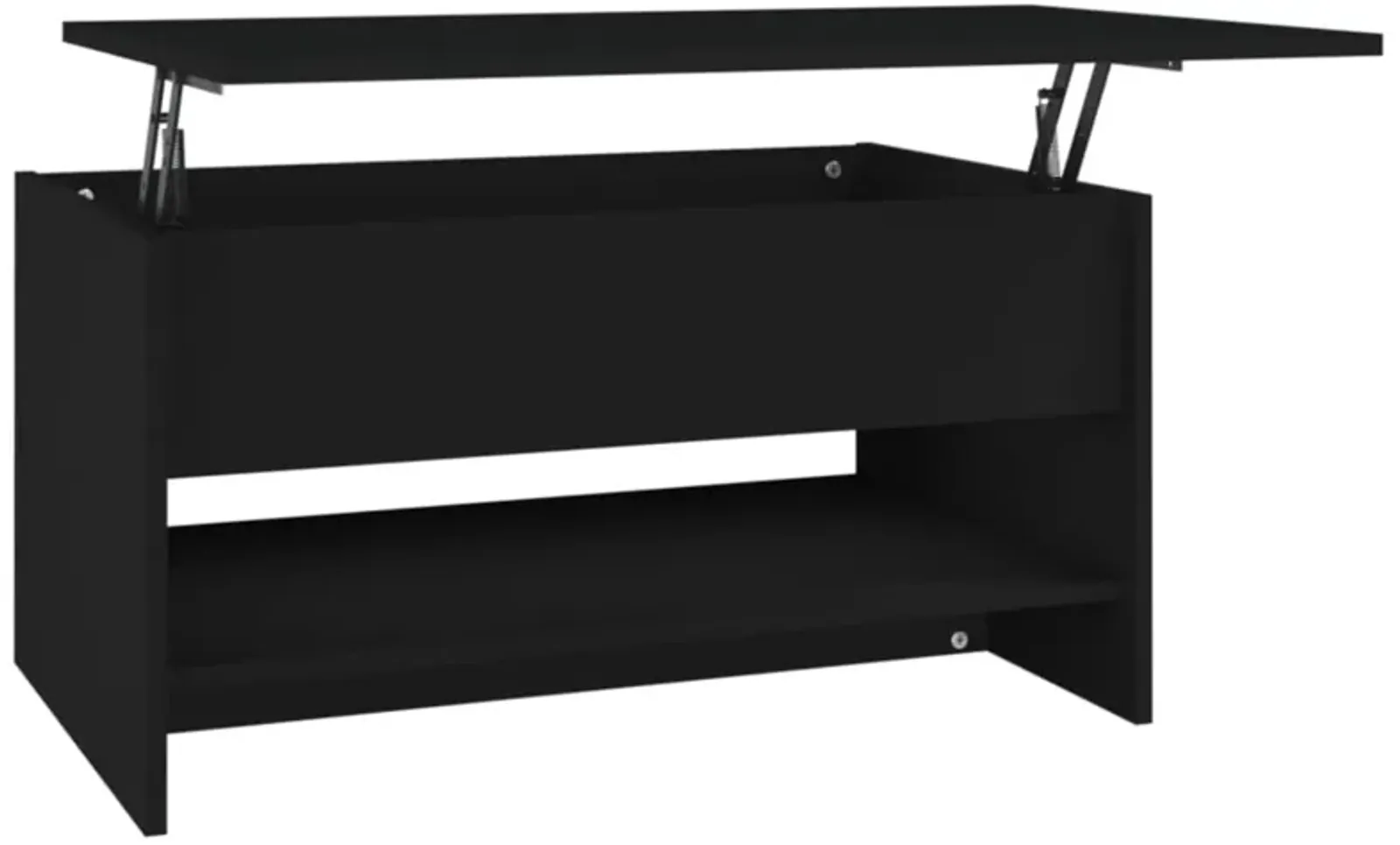 vidaXL Coffee Table Black 31.5"x19.7"x15.7" Engineered Wood