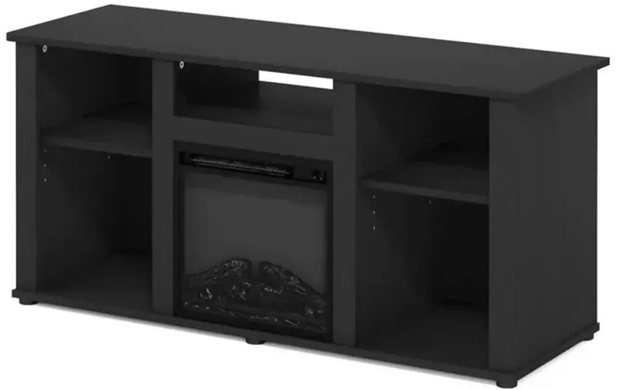 Fireplace TV Entertainment Center with Open Storage Compartment for TV up to 55"