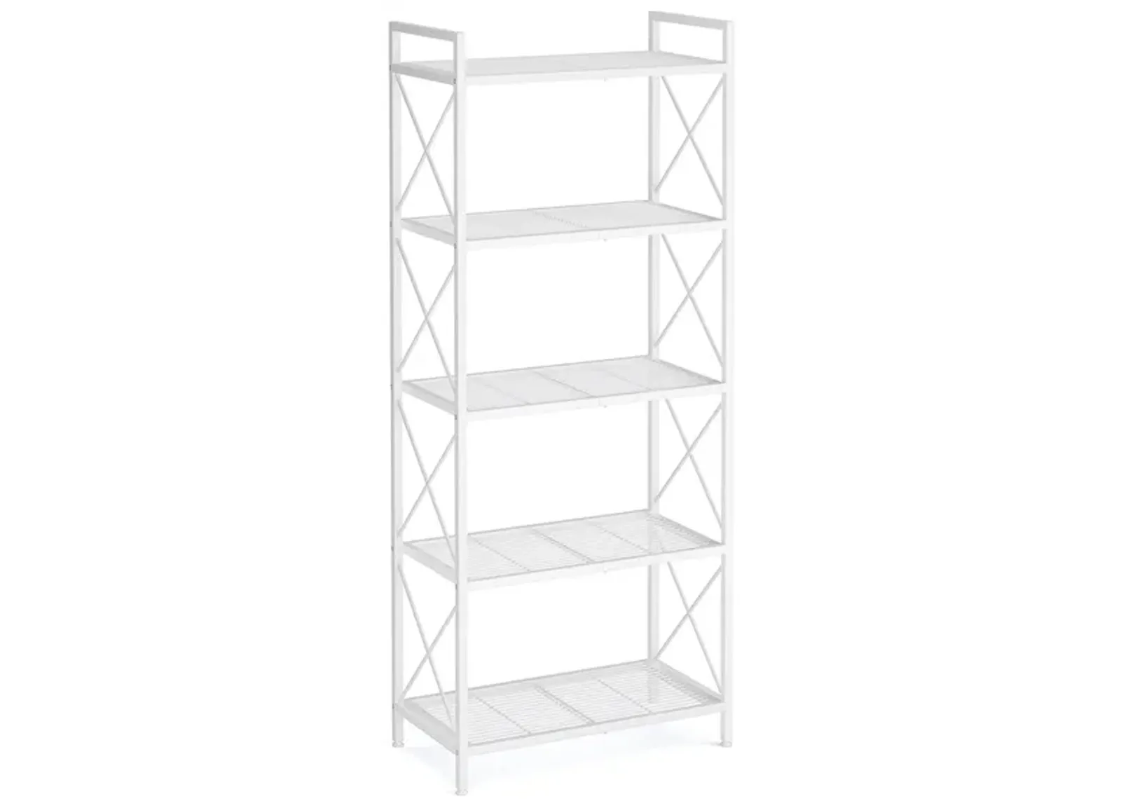 23.6" Wide Storage Rack with X Side Frames Cloud White