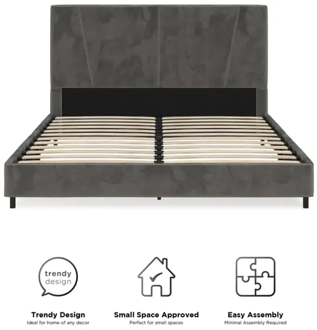 Maverick Velvet Upholstered Bed