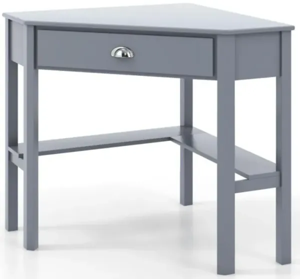 Hivvago Corner Wooden Piece Laptop Computer Desk