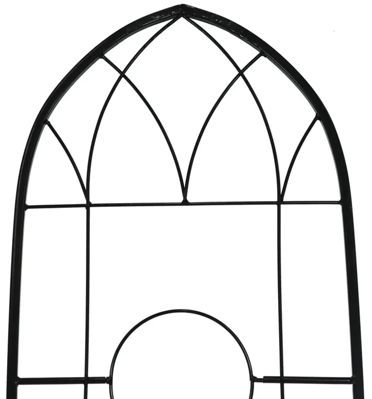 Sunnydaze 2-Piece Arched Wall Trellis with Flowerpot Supports