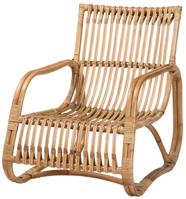 Baxton Studio Blanca Modern Bohemian Natural Rattan Accent Chair