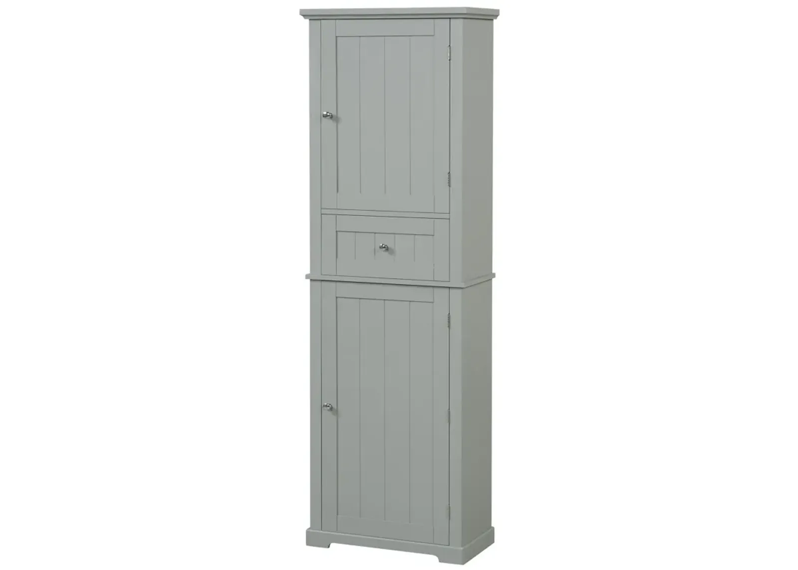 Premium 100-lb Grey Bathroom Cabinet with Adjustable Shelf and Drawer