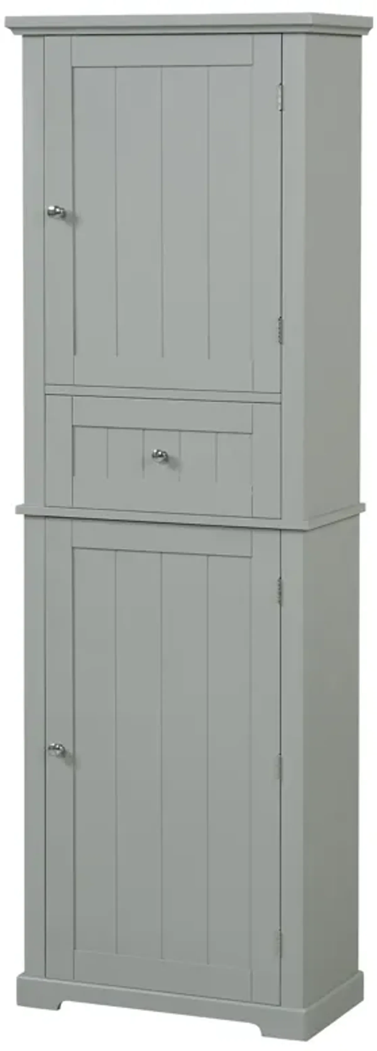 Premium 100-lb Grey Bathroom Cabinet with Adjustable Shelf and Drawer