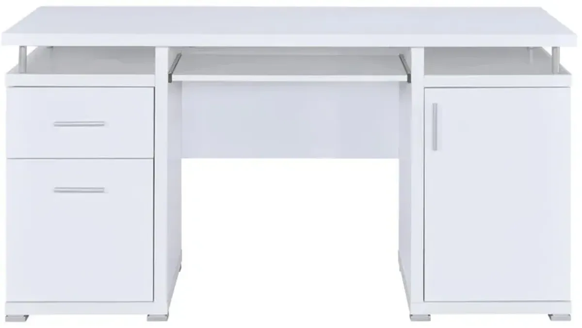 Tracy 2-drawer Computer Desk White