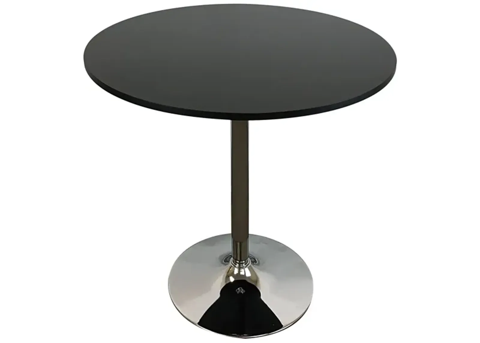 RD WOOD TOP DINING TABLE W/ CHROME BASE