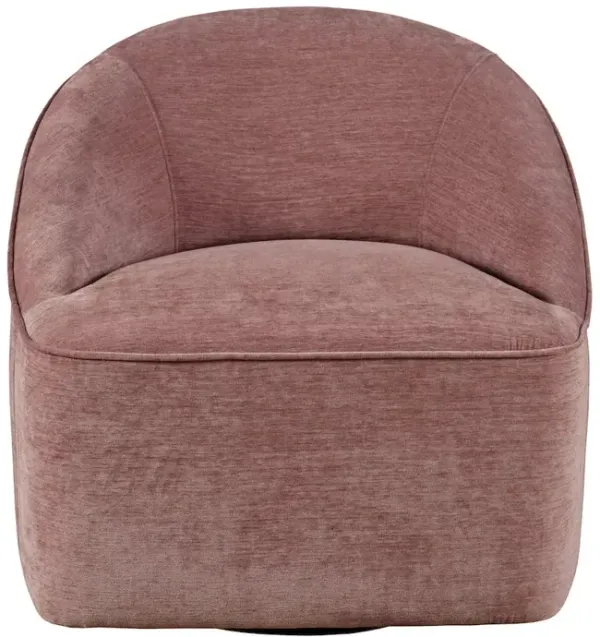 Jofran Lulu Mid-Century Modern Upholstered Casual Swivel Accent Chair