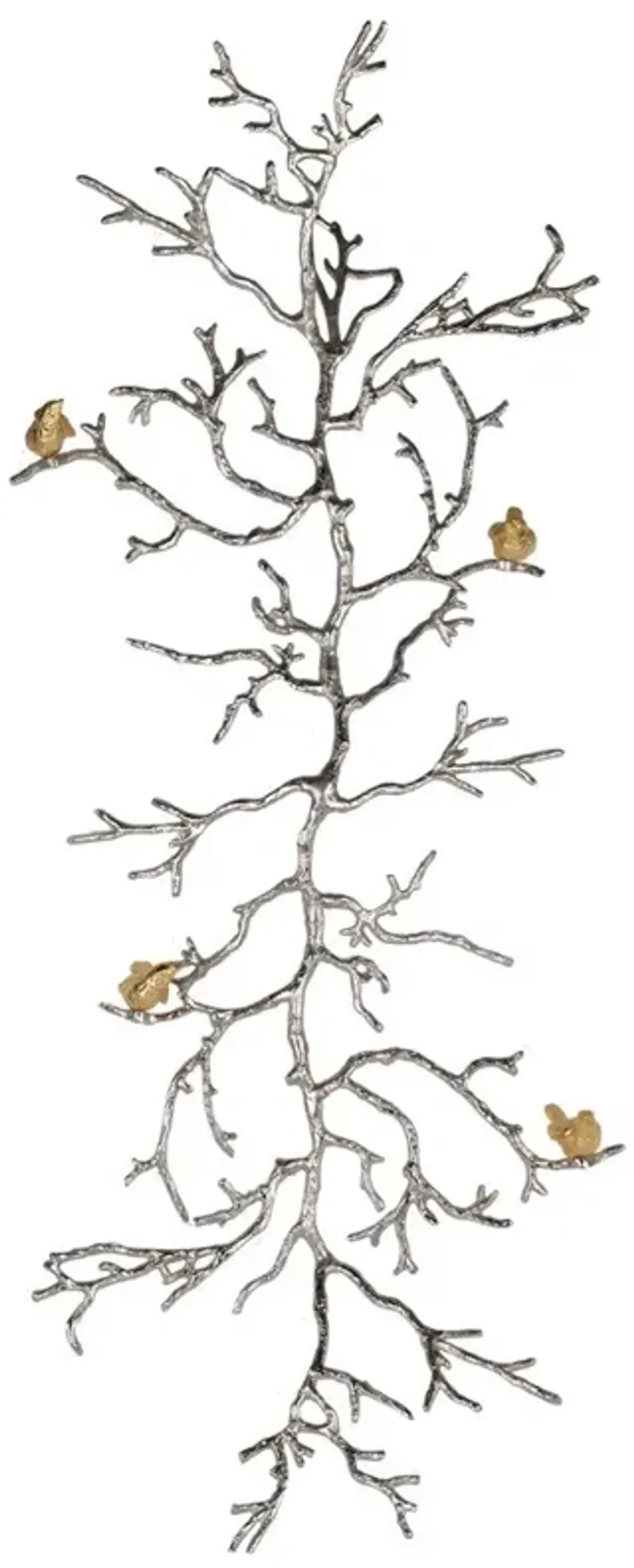Aluminum Branch Wall Sculpture ,Silver-Benzara