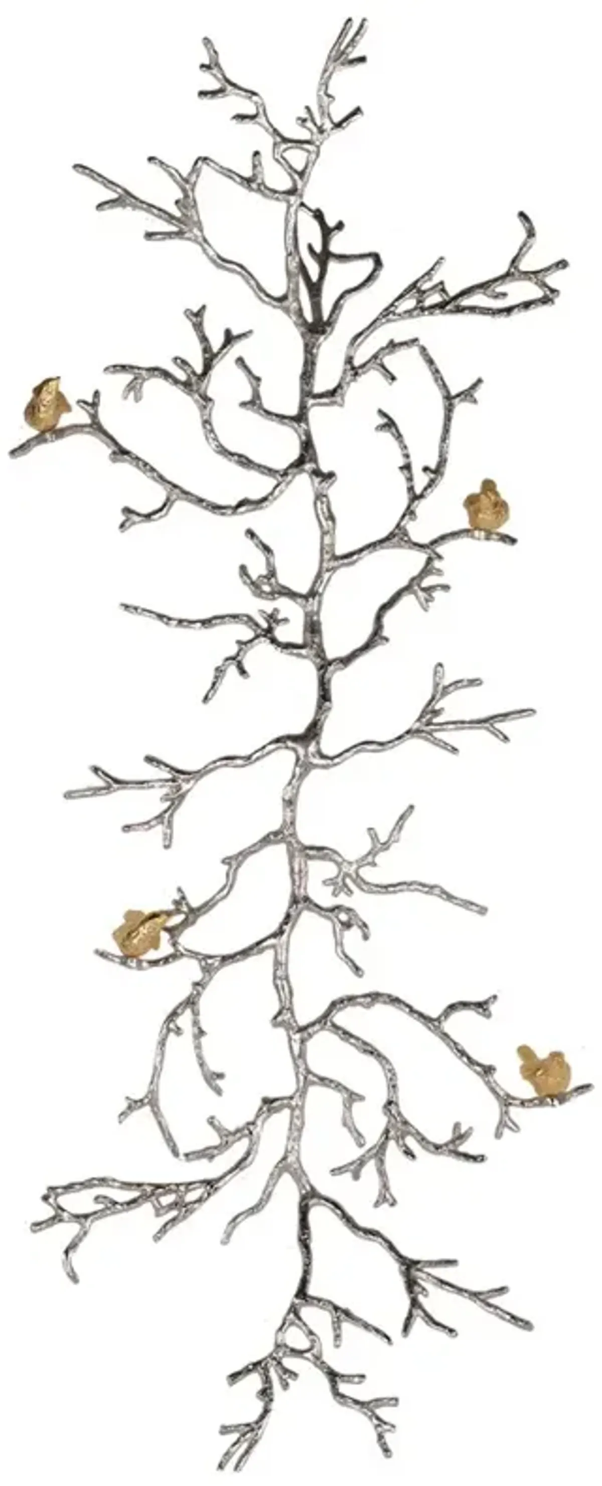 Aluminum Branch Wall Sculpture ,Silver-Benzara