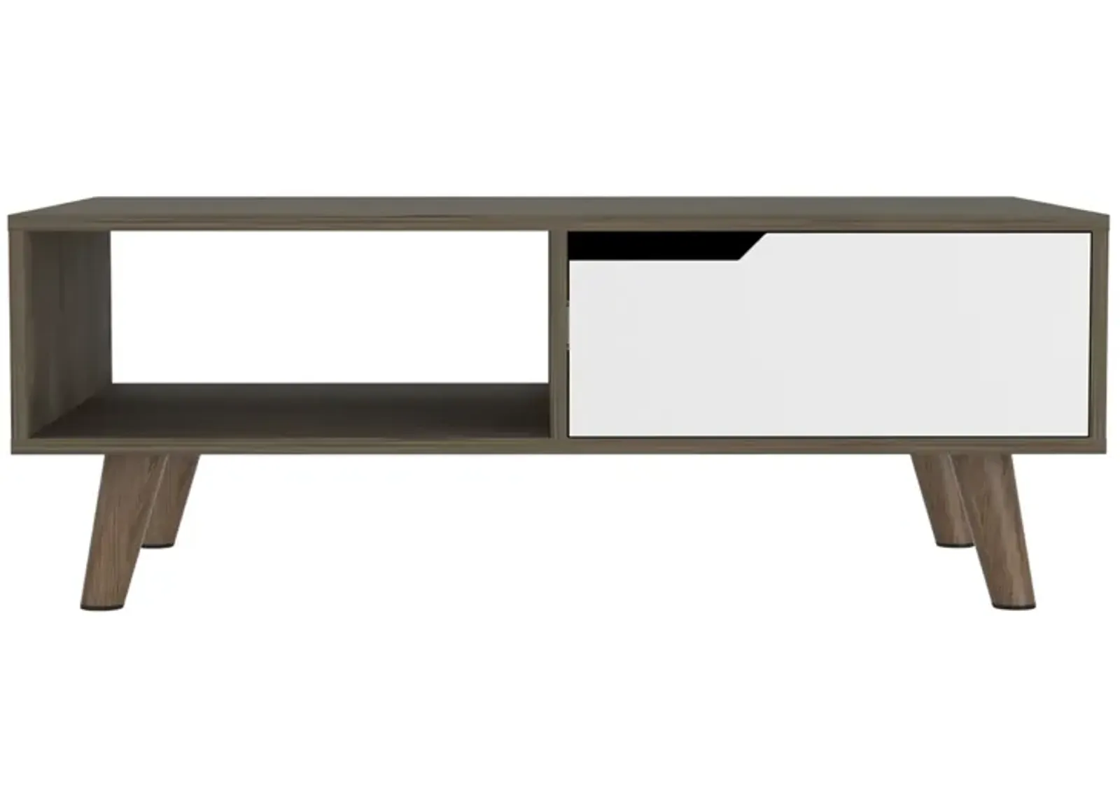 Coffee Table 2.0 Bull, Living Room, Dark Brown / White