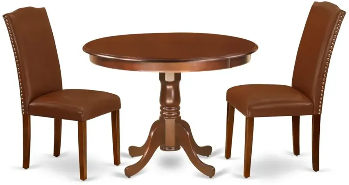 Dining Room Set Mahogany, HLEN3-MAH-66