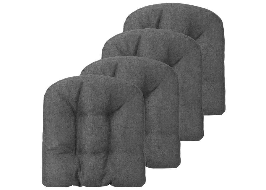 4 Pack U-Shaped Chair Pads with Polyester Cover