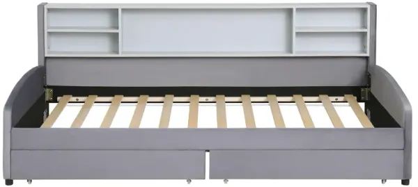 Merax Velvet Platform Bed with Drawers