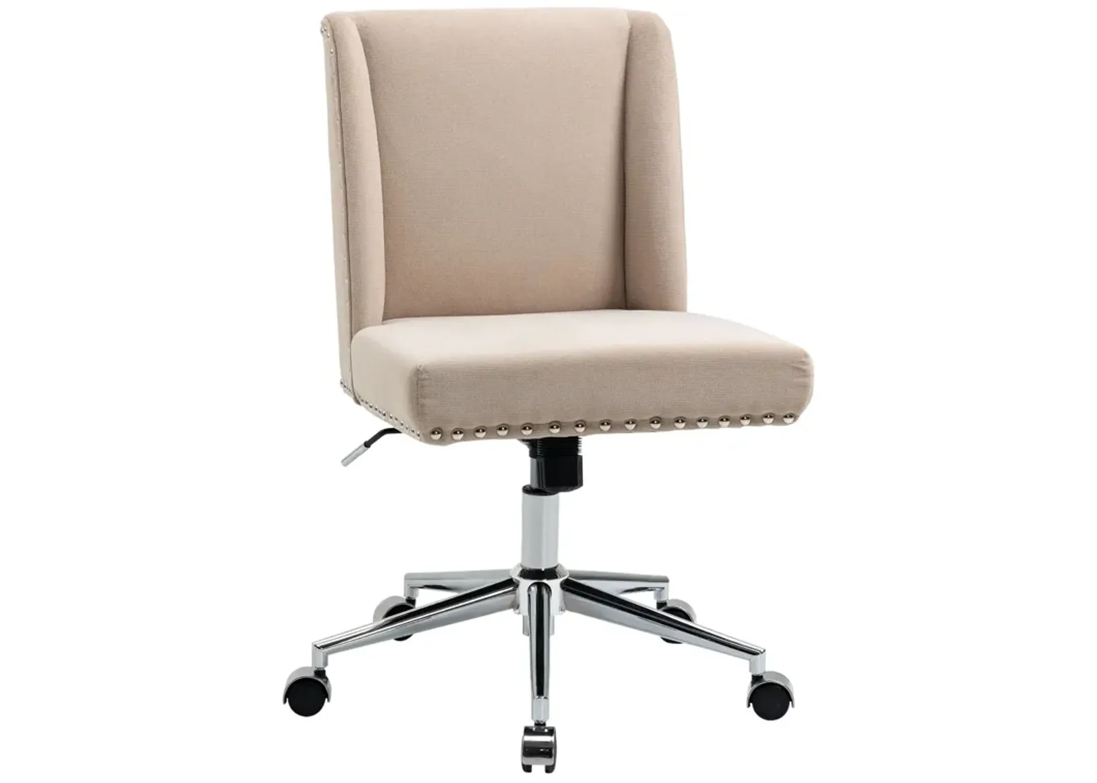 Beige Task Chair: Ergonomic Office Chair with Adjustable Tension