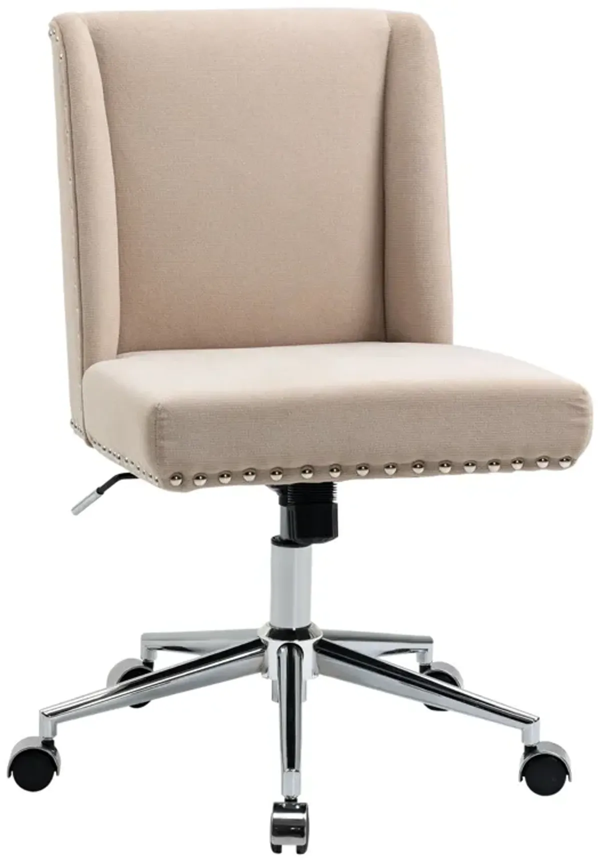 Beige Task Chair: Ergonomic Office Chair with Adjustable Tension