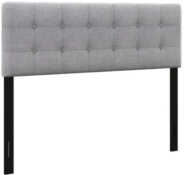 Hivvago Linen Upholstered Headboard with Solid Rubber Wood Legs