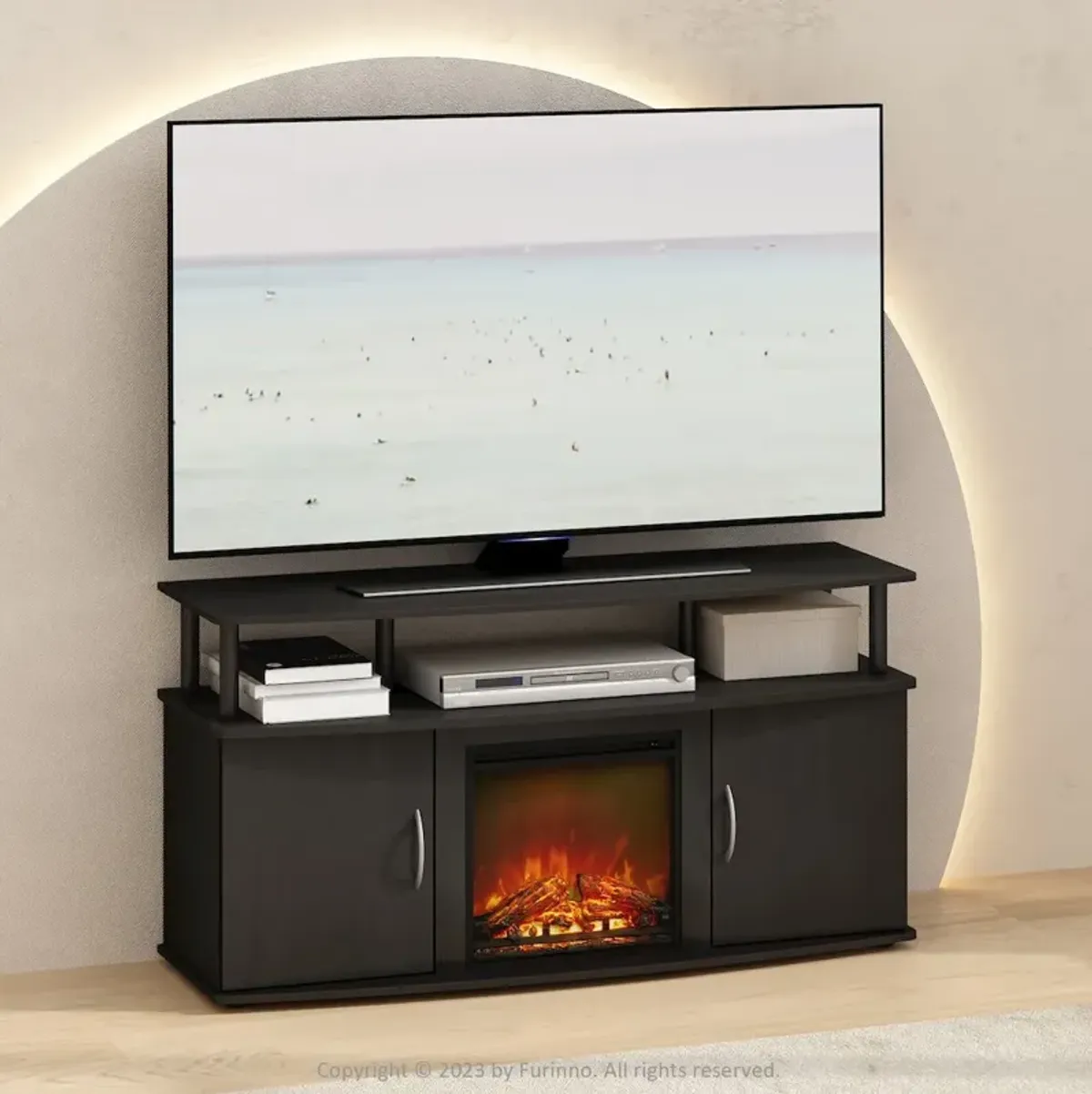 Electric Fireplace TV Stand, Entertainment Center for TV up to 55 Inch