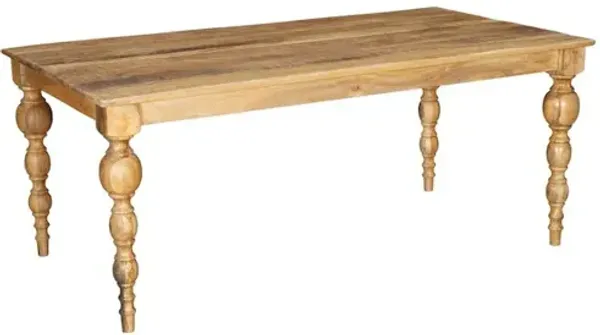 Taran Designs Renith 72 Carved Solid Wood Dining Table