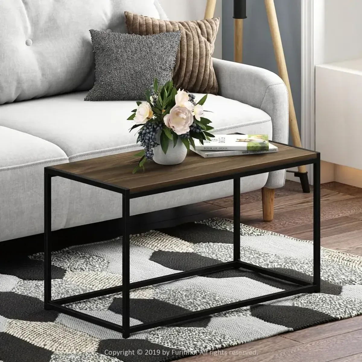 Furinno Camnus Modern Living Coffee Table, Columbia Walnut