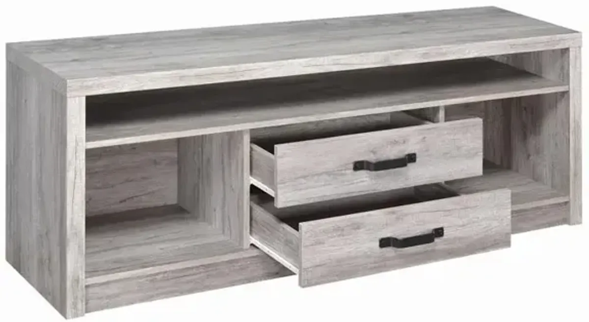 Burke 2-drawer TV Console Grey Driftwood