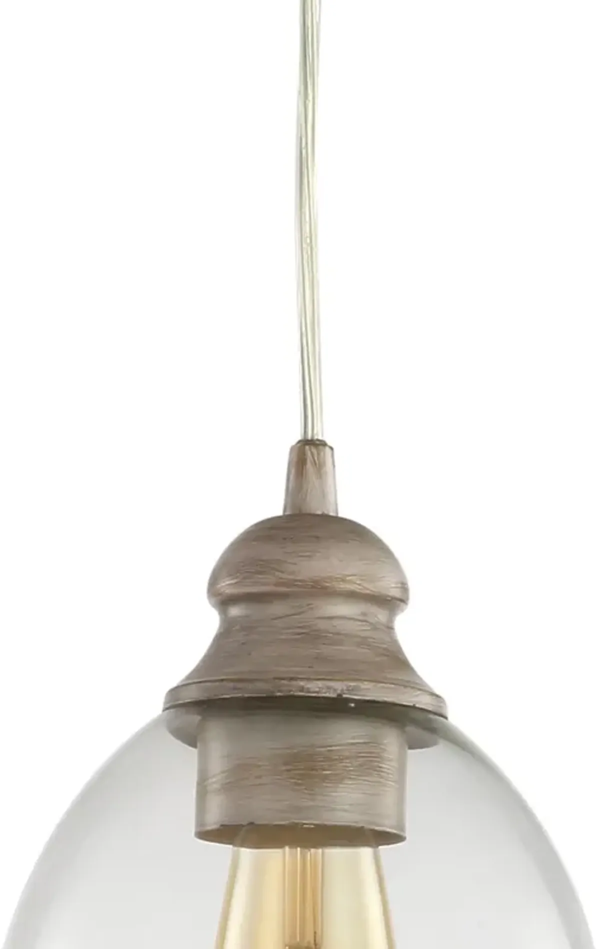 Fontaine Adjustable Greige Glass LED Pendant