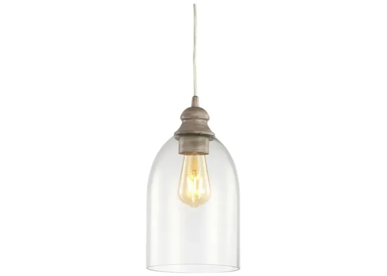 Fontaine Adjustable Greige Glass LED Pendant