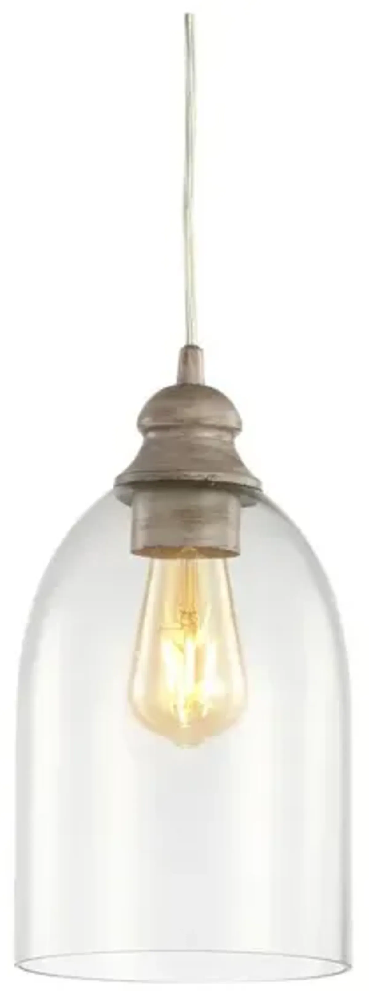 Fontaine Adjustable Greige Glass LED Pendant