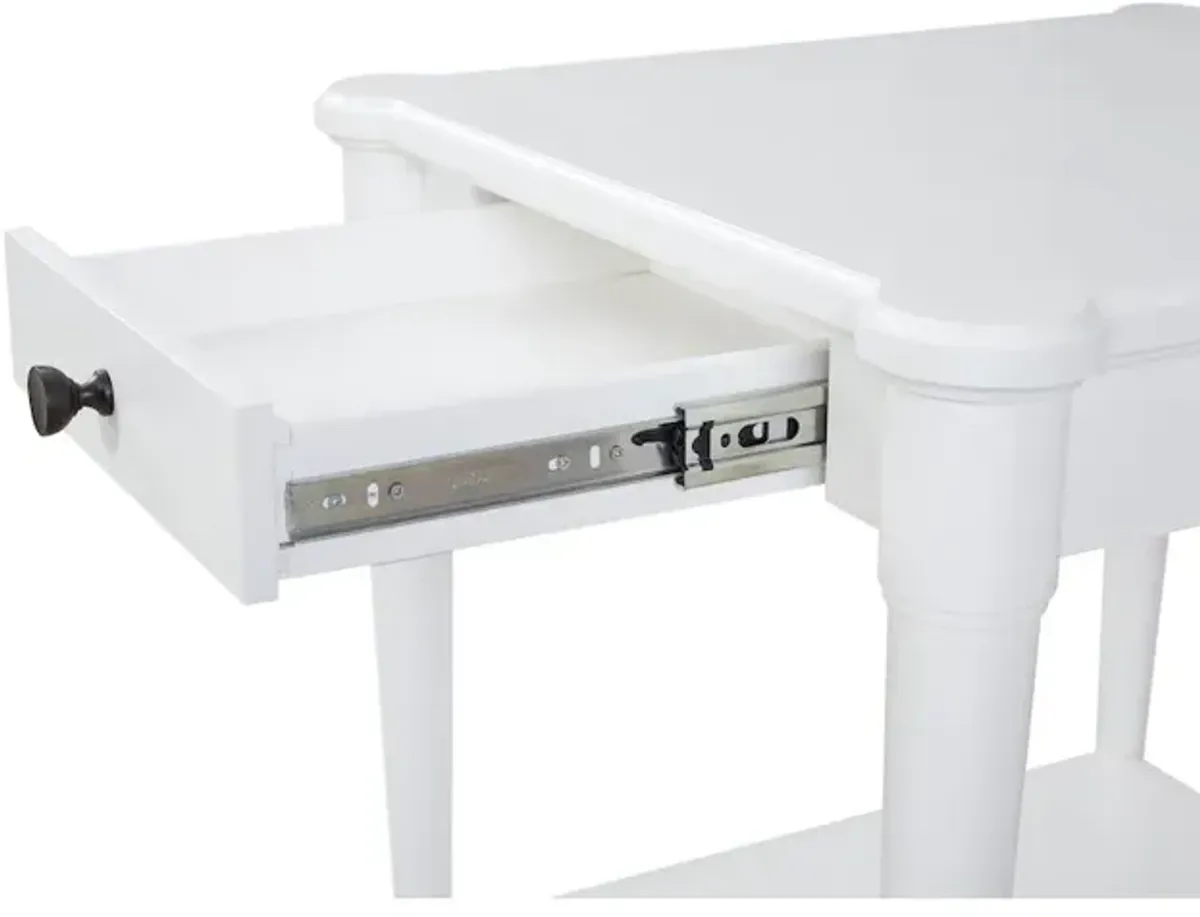 Bernards Wilmington Wood End Table-White