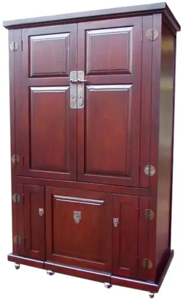 Computer Armoire with pull out seat