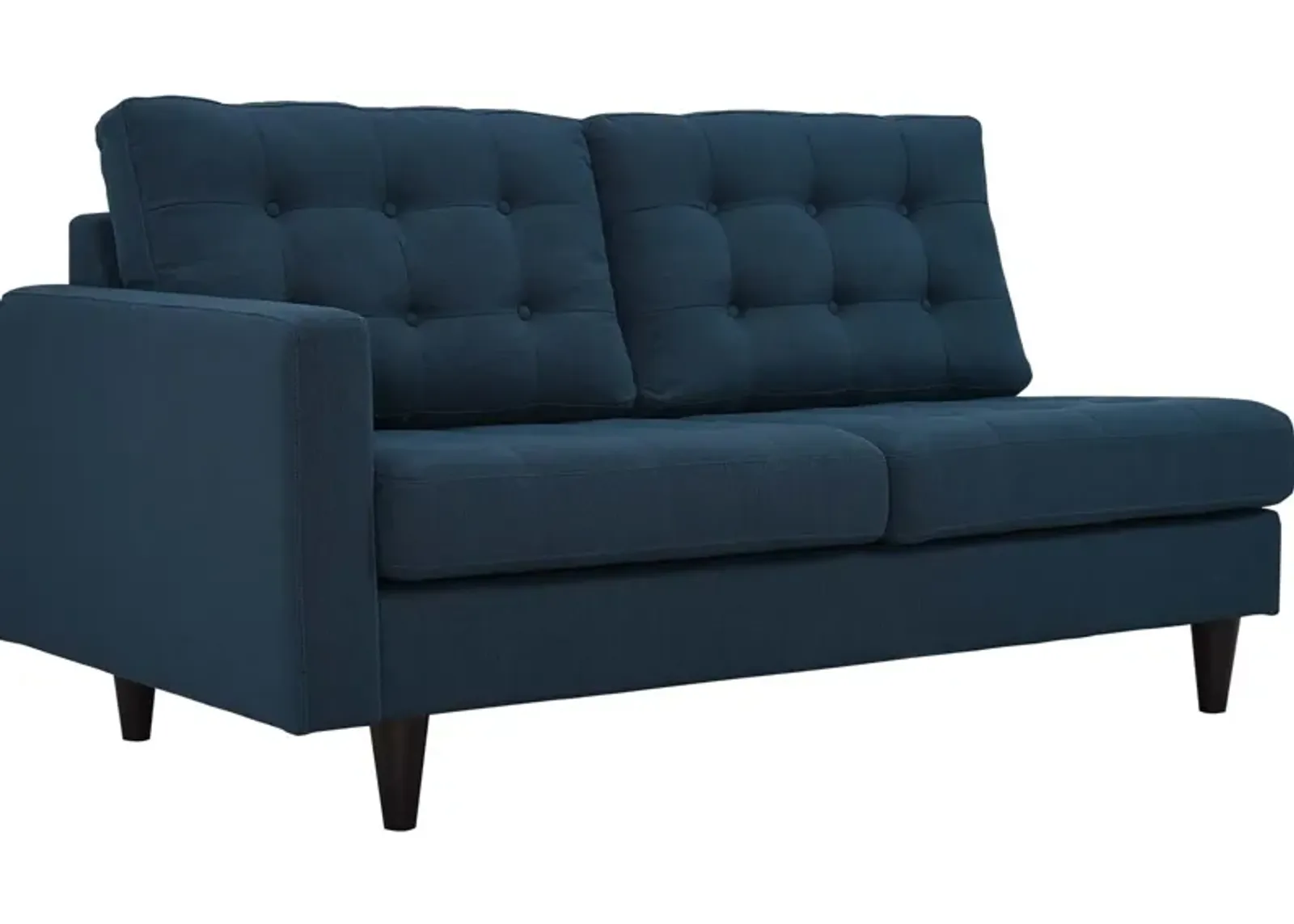 Empress Left-Facing Upholstered Fabric Loveseat