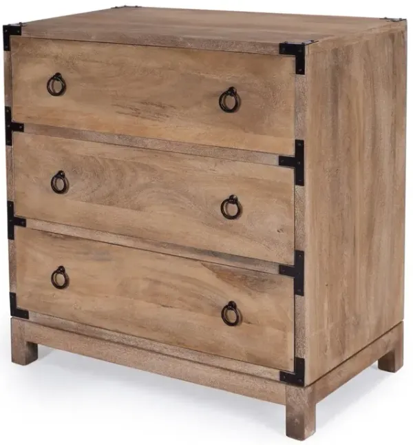 Butler Specialty Forster Campaign 3 Drawer Dresser, Light Brown