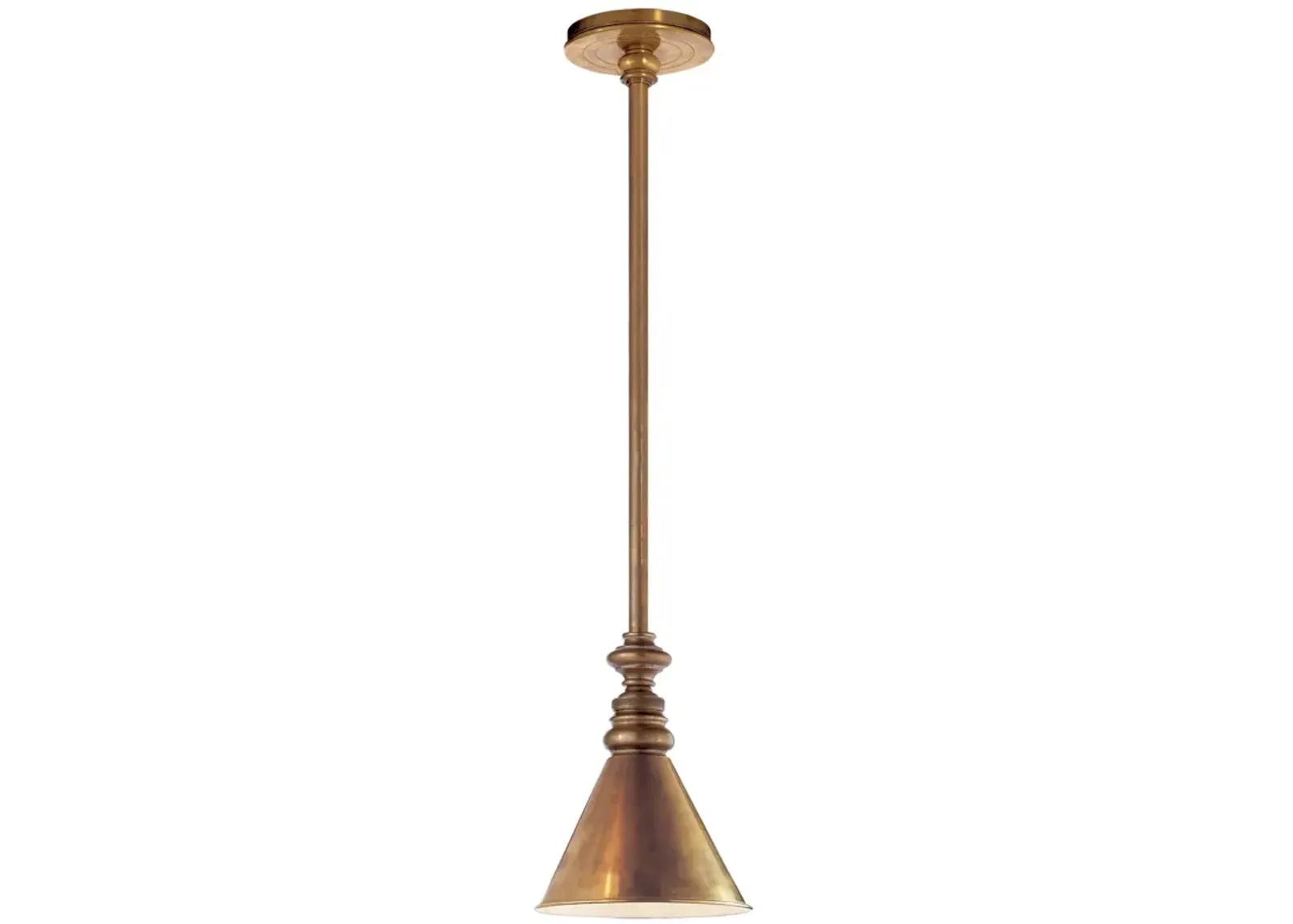 Boston Pendant in Antique Brass with Mini Shade