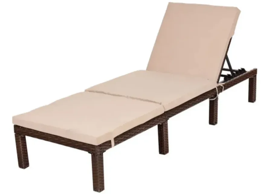 4 Position Adjustable Chaise Lounge Chair