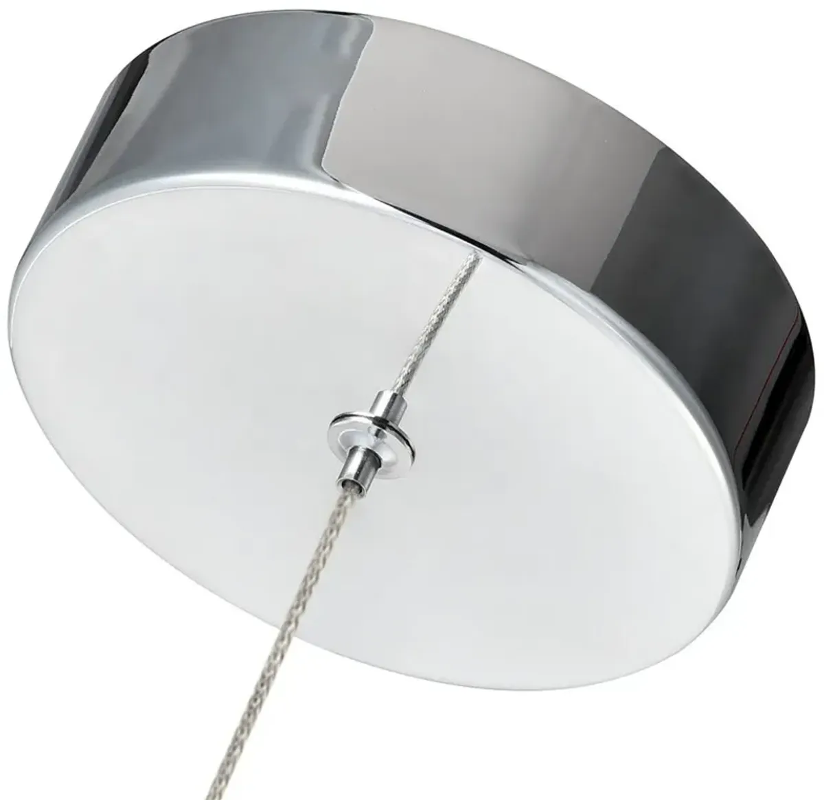 VONN Lighting Integrated LED Height Adjustable Pendant Light with Globe Shade, Polished Chrome