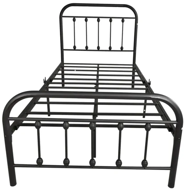 Hivvago Twin-Sized Heavy Duty Full Metal Easy Assembly Platform Bed Frame
