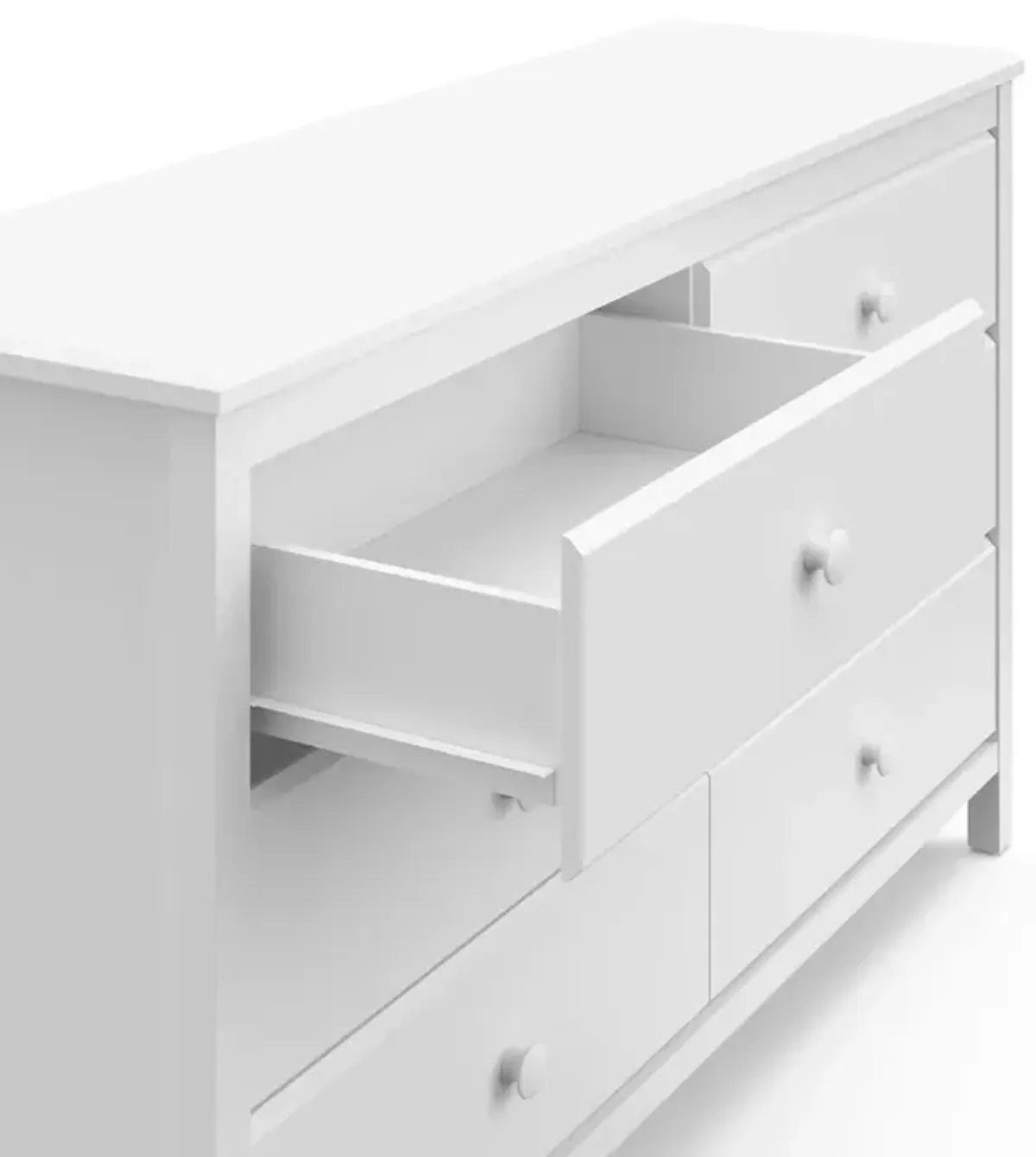 Storkcraft Alpine 6 Drawer Double Dresser (White) – GREENGUARD Gold Certified