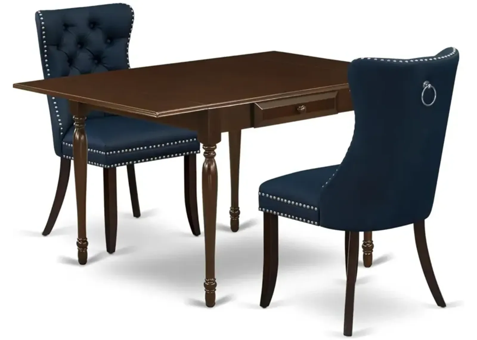 3 Piece Dining Set Consists of a Rectangle Kitchen Table with Dropleaf