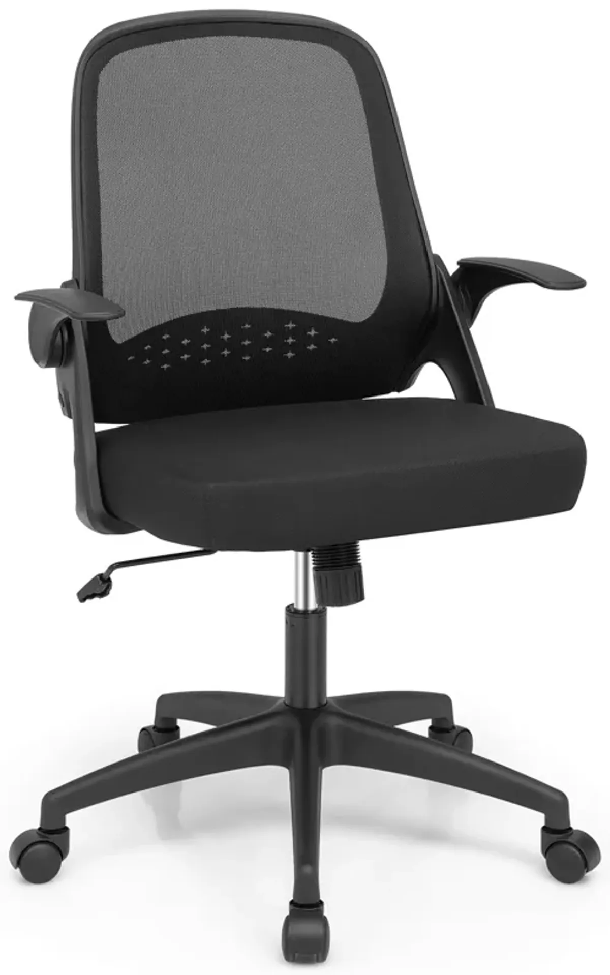 Adjustable Mesh Office Chair Rolling Computer Desk Chair with Flip-up Armrest