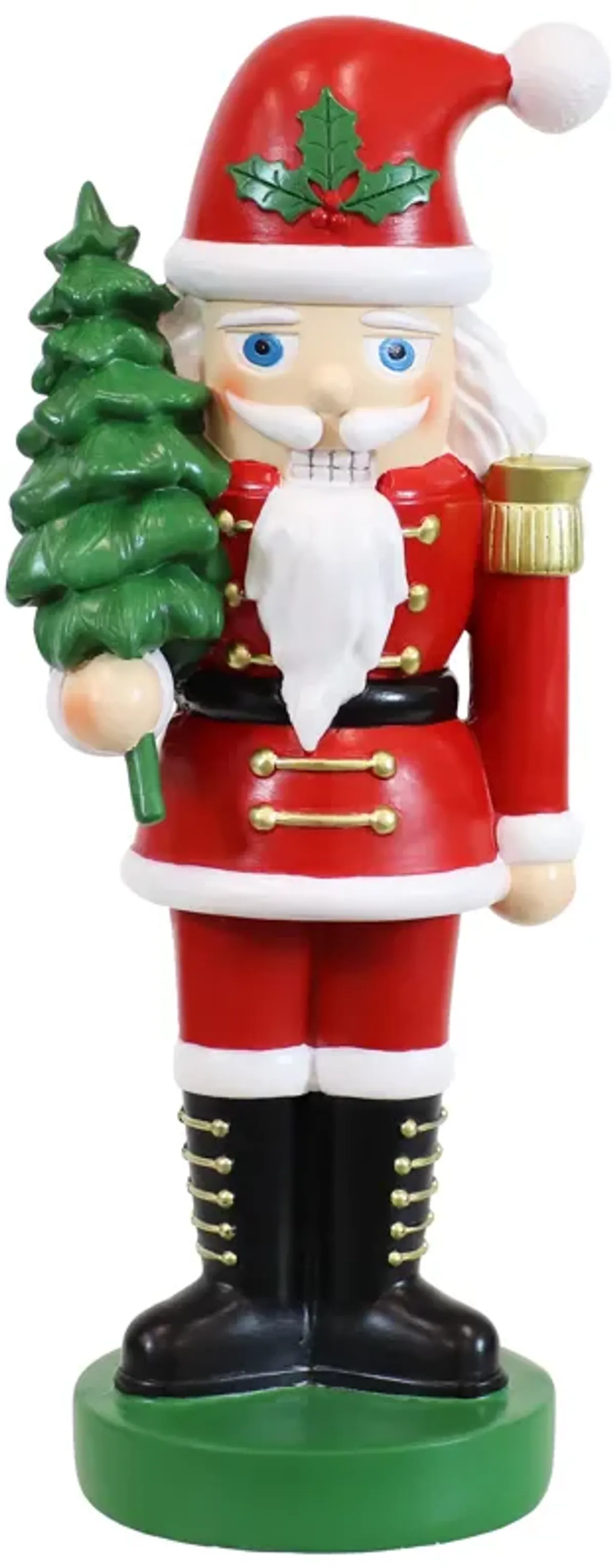 Sunnydaze Santa Claus with Tree Indoor Nutcracker Statue - 16.75 in